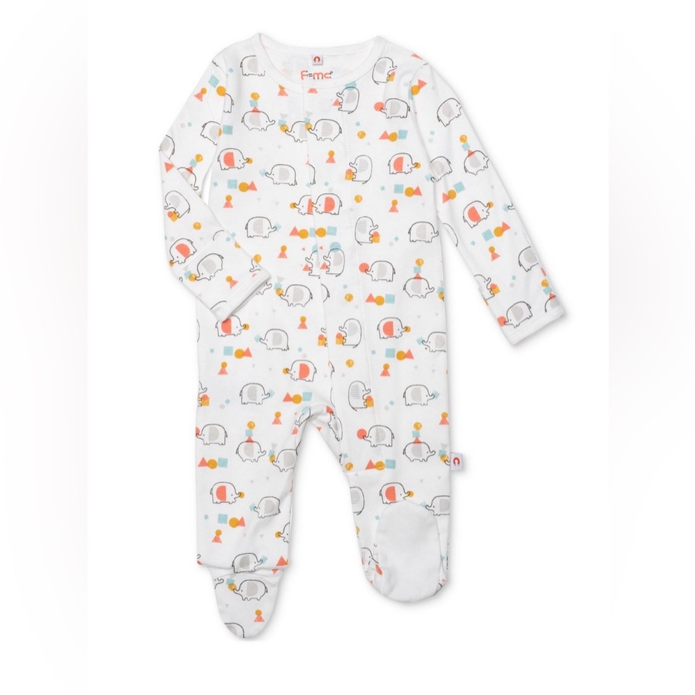 Magnetic Me E=MC Playful Footie Colorful White Boys & Girls Coverall Onesie